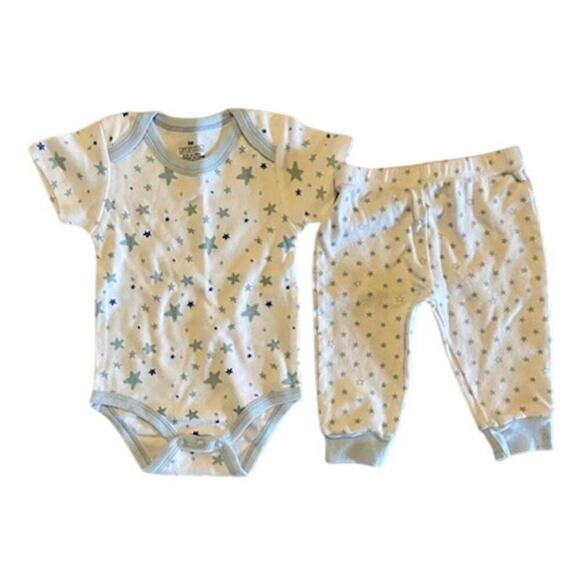 Baby Boy 6M Lot 9 Pieces (4 Bodysuit+Pants Outfits +  Hoodie)  Blue/Neutrals - Picture 7 of 12